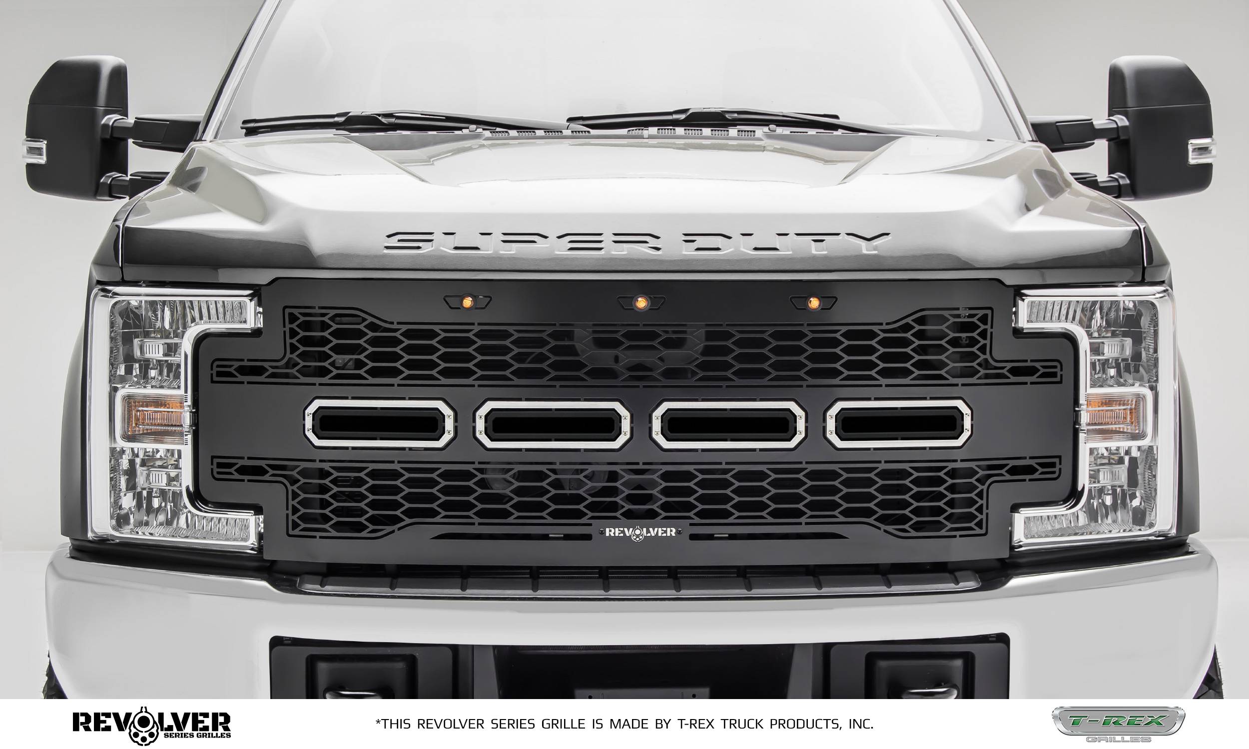 thumbnail image 2 of Gloss Black Front Grille – For 2017-2019 Ford F-250 / F-350 Super Duty – Horizontal Billet 2 of 6