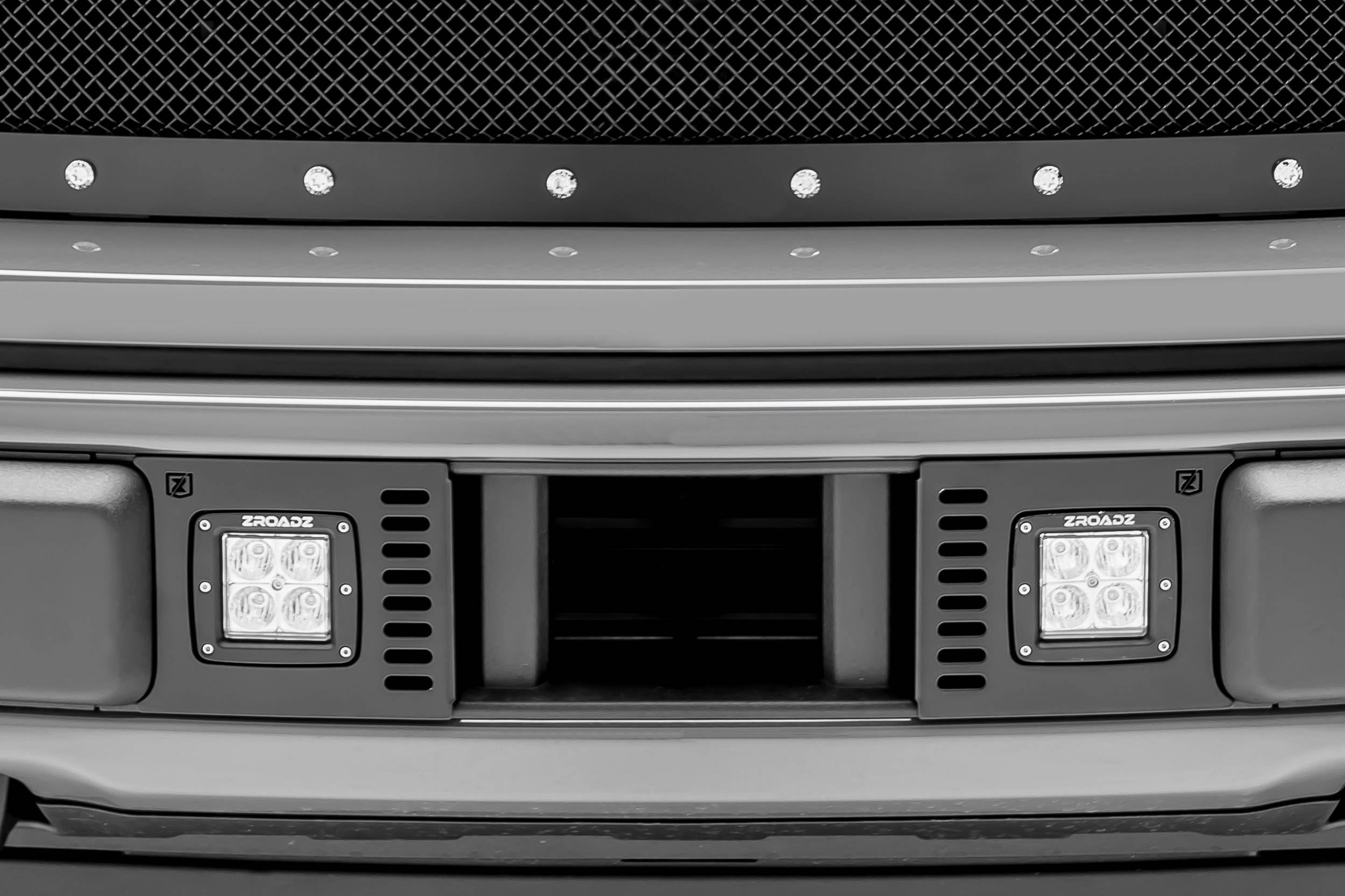 2018-2020 F-150 Lariat, Limited Front Center LED Kit with (2) 3 LED Pod Lights - PN# Z325711-KIT