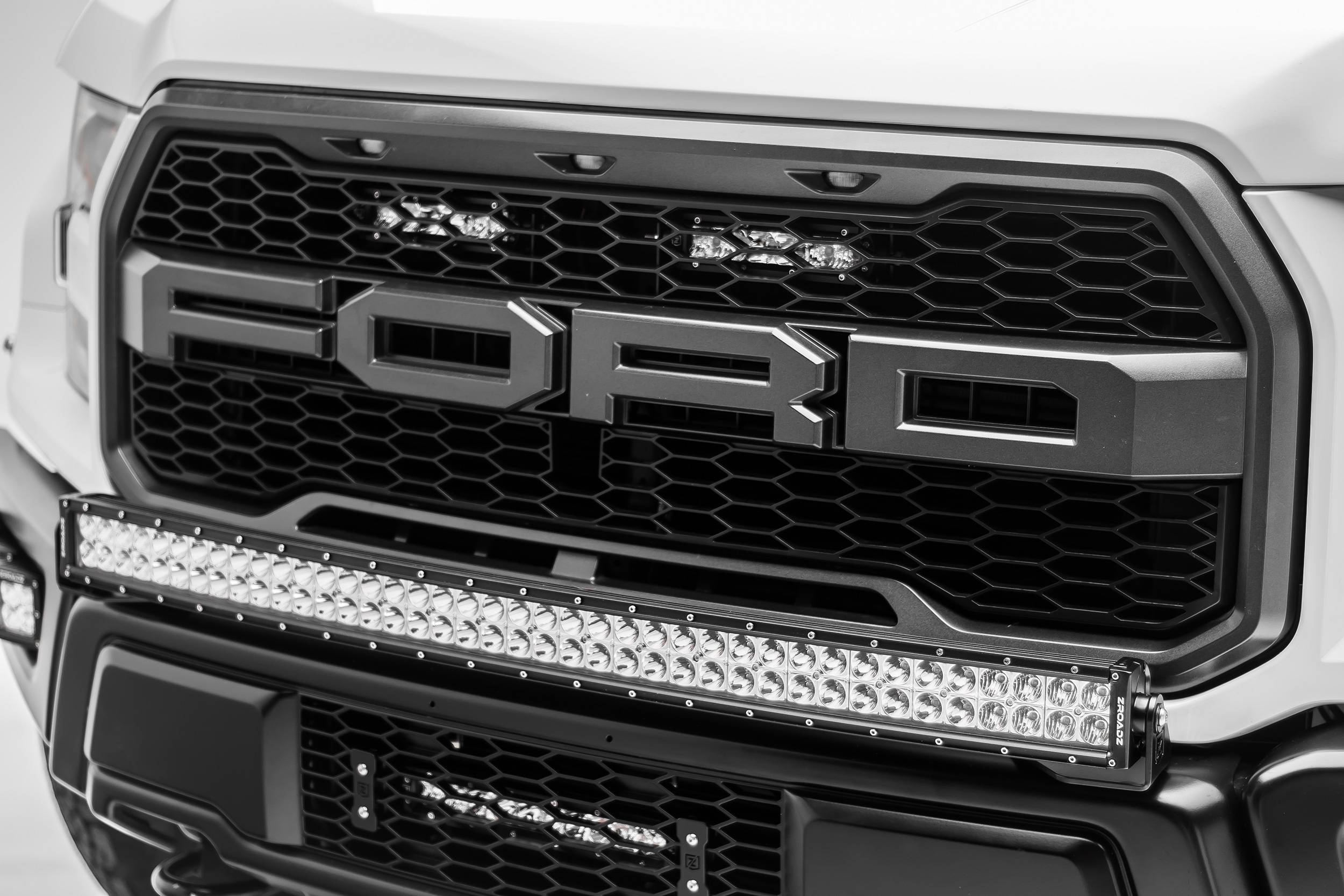 F150 Raptor Grill 2009 2014 Ford F150 Raptor Style Grill W LED Lights 