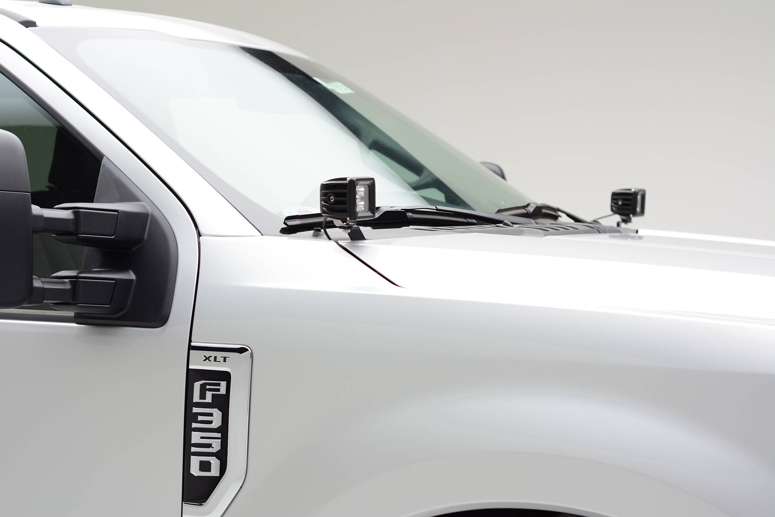 2017-2022 Ford Super Duty Hood Hinge LED Bracket to mount (2) Inch LED  Pod Lights Part Z365471