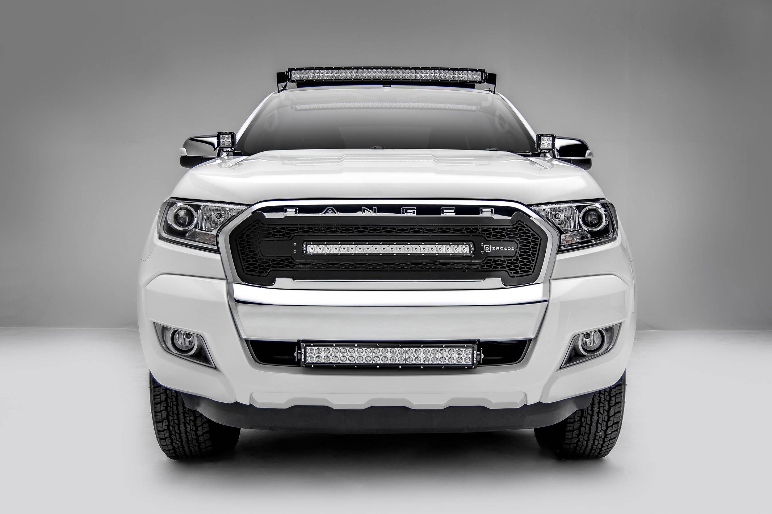 20152018 Ford Ranger T6 Front Roof LED Kit, Incl. (1) 40 Inch LED Curved Double Row Light Bar