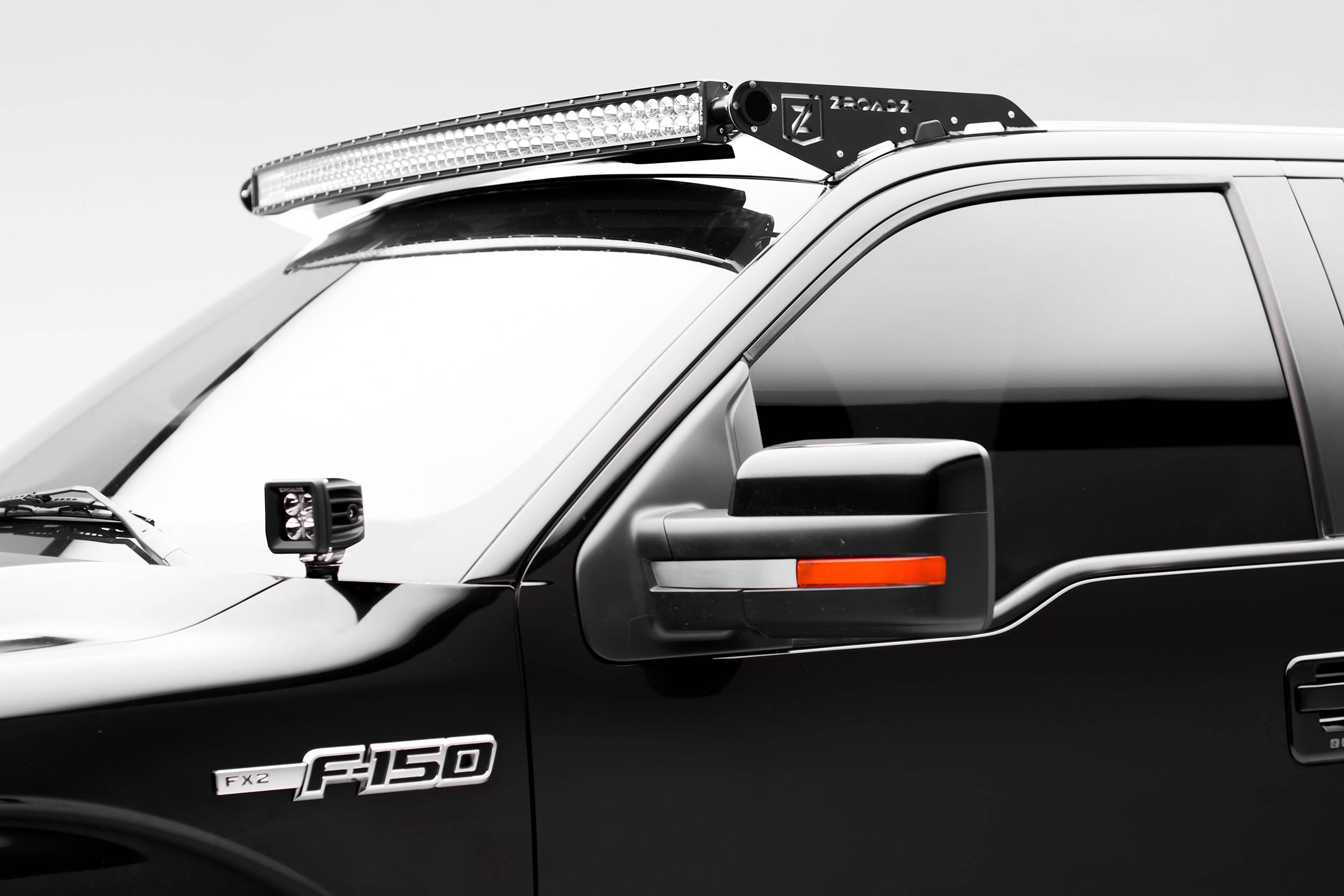 2x Mount Bracket For 2009-2014 Ford F150 Fit 50" Roof Curved LED Light Bar 
