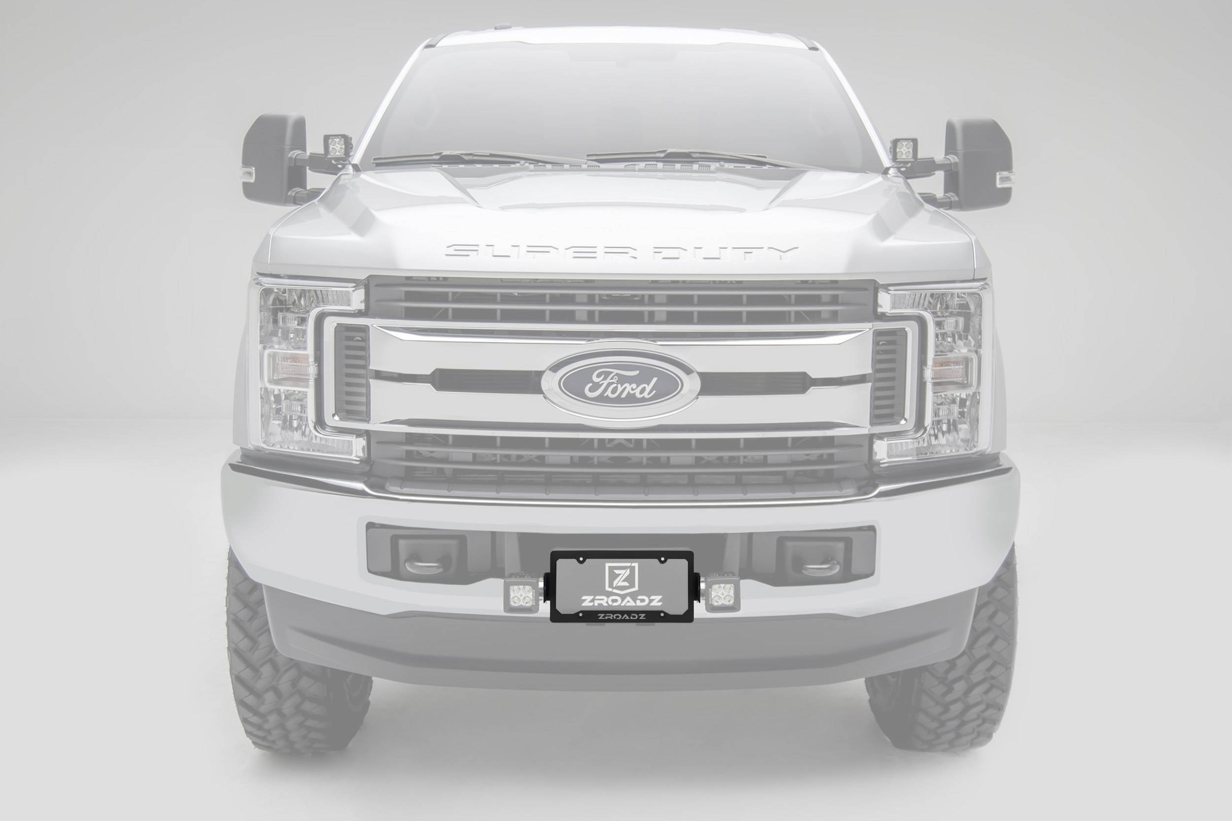 Universal License Plate Frame Led Bracket To Mount 2 3 Inch Led Pod Lights Pn Z310005