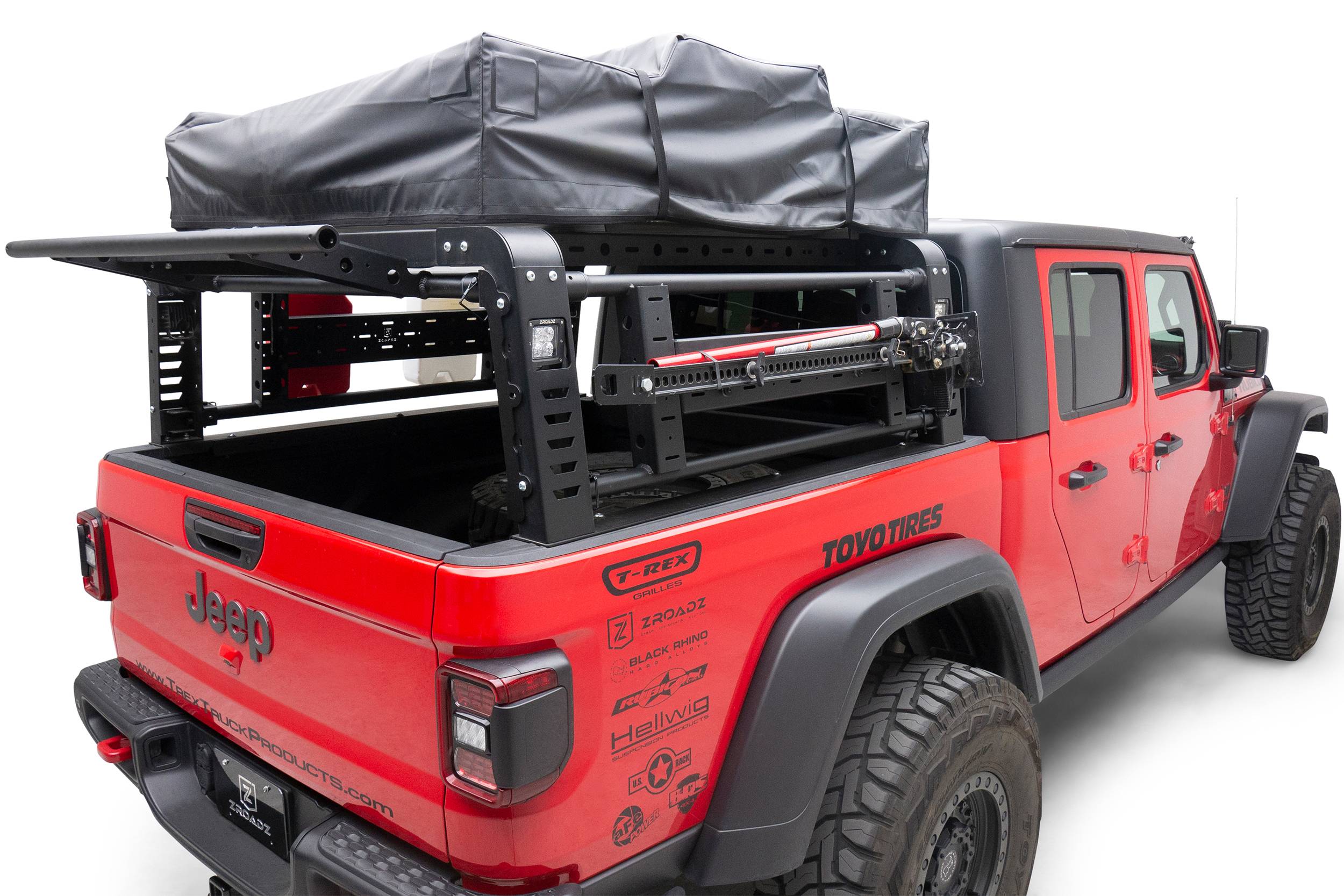 2019-2021 Jeep Gladiator Access Overland Rack With Three Lifting Side