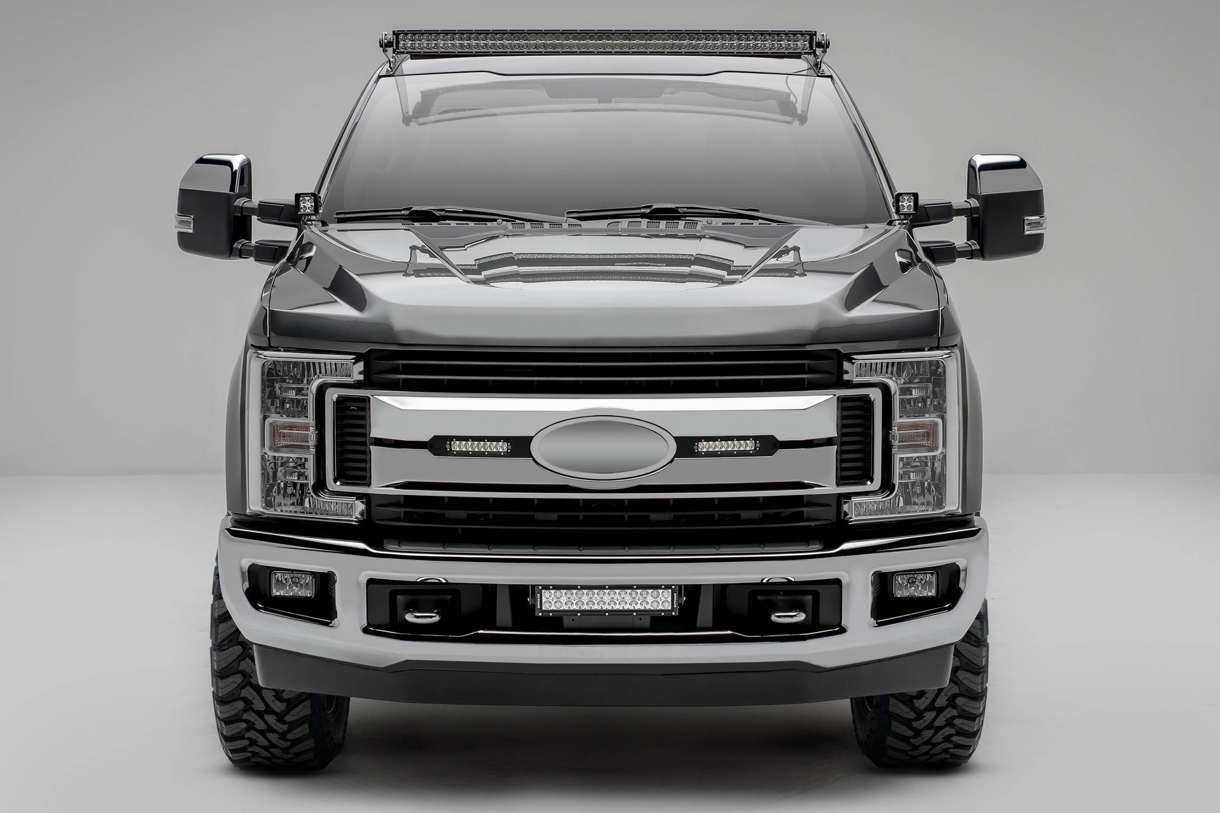 Raptor Style LED Grill Light Kit - Amber LED, 12V - For 2017-2019 Ford Super Duty Platinum Trim Only