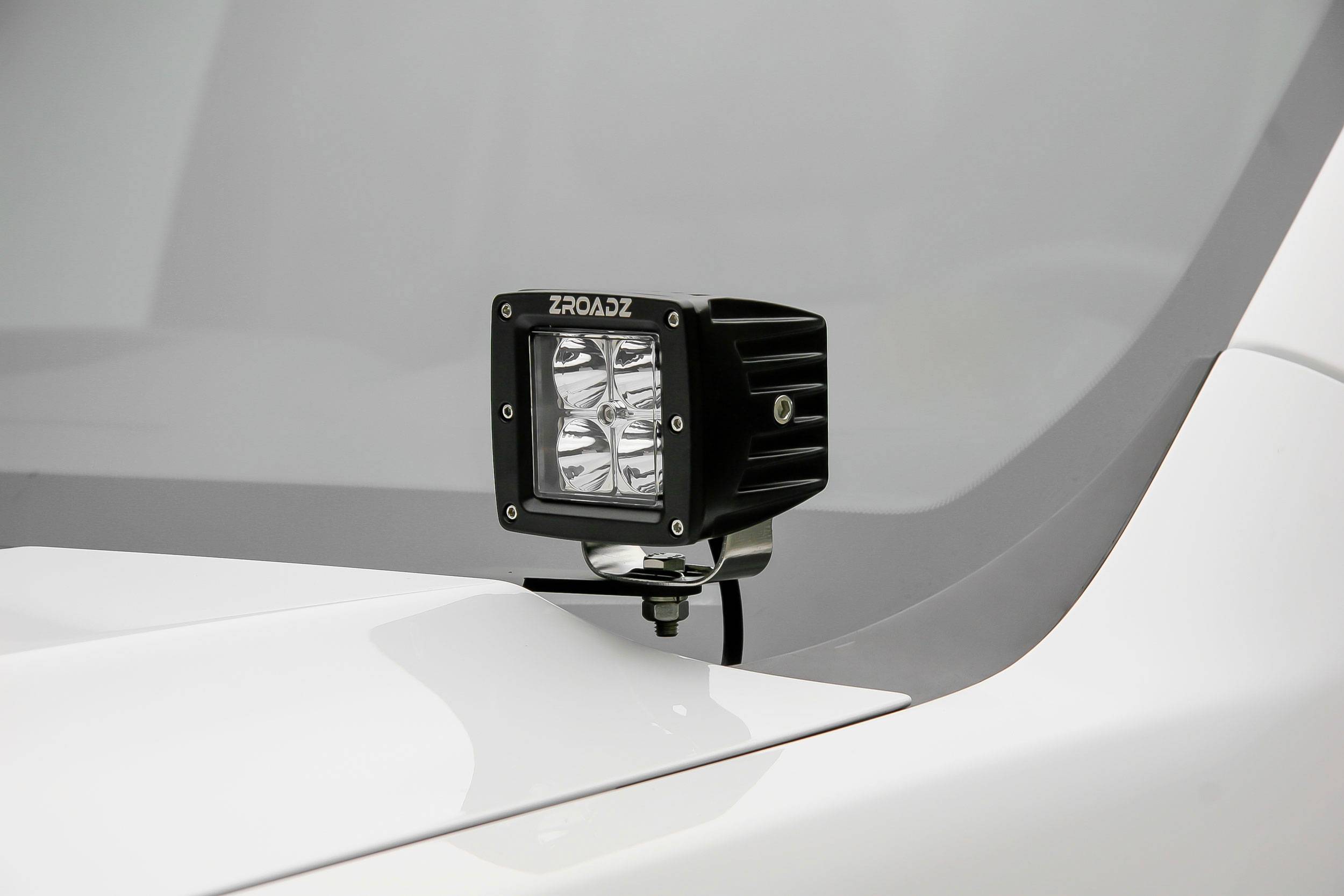 2007-2013 Silverado Sierra 1500 Hood Hinge LED Bracket to mount (2) 3 Inch LED Pod Lights - PN #Z362
