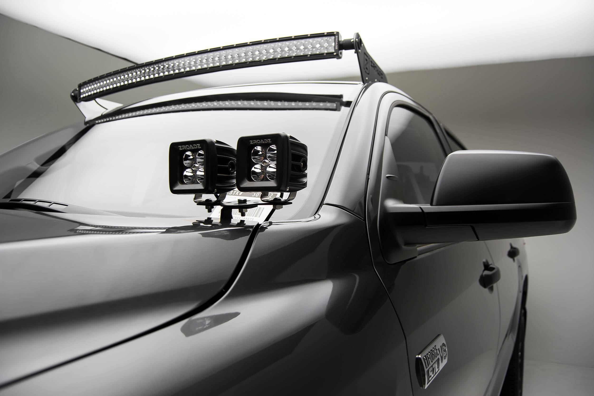 2014-2021 Toyota Tundra Hood Hinge LED Kit with (4) 3 Inch LED Pod Lights -  PN #Z369641-KIT4