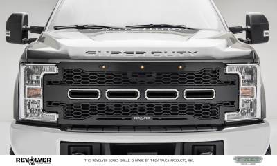 T-REX GRILLES - 2017-2019 Super Duty Revolver Grille, Black, 1 Pc, Replacement Does Not Fit Vehicles with Camera - Part # 6515711