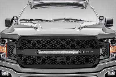 T-REX GRILLES - 2018-2020 F-150 ZROADZ Grille, Black, 1 Pc, Replacement with 20 Inch LED, Fits Vehicles with Camera - PN #Z315811