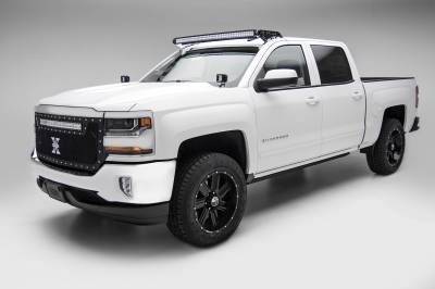 ZROADZ OFF ROAD PRODUCTS - Silverado, Sierra Front Roof LED Kit with 50 Inch LED Curved Double Row Light Bar - PN #Z332081-KIT-C