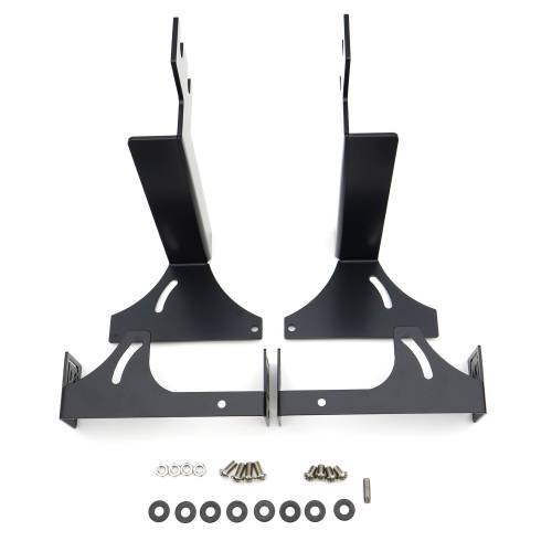 ZROADZ OFF ROAD PRODUCTS - 2015-2019 Silverado/Sierra 2500/3500HD Gas Models ONLY, Rear Bumper LED Brackets ONLY, Used to mount (2) 6-Inch Straight Light Bar - Part # Z381221