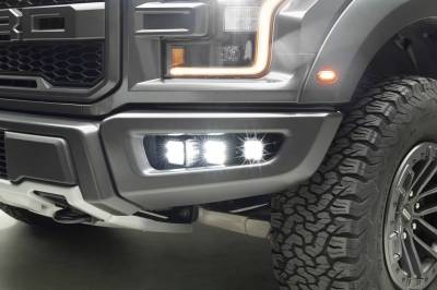 ZROADZ OFF ROAD PRODUCTS - 2017-2020 Ford F-150 Raptor Front Bumper OEM Fog LED Kit with (6) 3 Inch LED Pod Lights - PN #Z325652-KIT