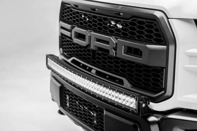 ZROADZ OFF ROAD PRODUCTS - 2017-2020 Ford F-150 Raptor Front Bumper Top LED Bracket to mount 40 Inch Curved LED Light Bar - PN #Z325662
