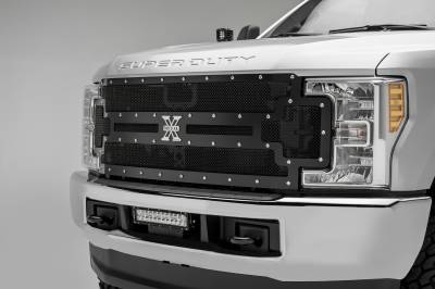 ZROADZ OFF ROAD PRODUCTS - 2017-2019 Ford Super Duty Front Bumper Center LED Kit with (1) 12 Inch LED Straight Double Row Light Bar - Part # Z325471-KIT