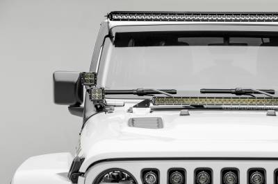ZROADZ Z364931-KIT Wrangler/Gladiator Rear Hood Hinge Mounting Bracket Kit  With Single Row 30 LED Light Jeep JL 18-23/20-23