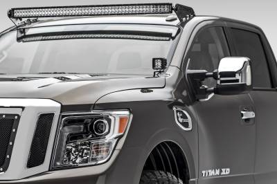 ZROADZ OFF ROAD PRODUCTS - 2016-2019 Nissan Titan Front Roof LED Bracket to mount (1) 50 Inch Curved LED Light Bar - Part # Z337581