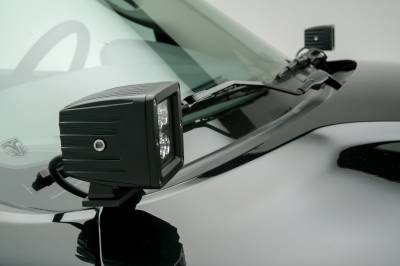ZROADZ OFF ROAD PRODUCTS - Ram Hood Hinge LED Kit with (2) 3 Inch LED Pod Lights - Part # Z364521-KIT2