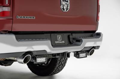 ZROADZ OFF ROAD PRODUCTS - 2019-2020 Ram 1500 Rear Bumper LED Kit with (2) 6 Inch LED Straight Double Row Light Bars - PN #Z384721-KIT