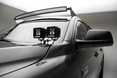 ZROADZ OFF ROAD PRODUCTS - 2014-2021 Toyota Tundra Hood Hinge LED Kit with (4) 3 Inch LED Pod Lights - Part # Z369641-KIT4