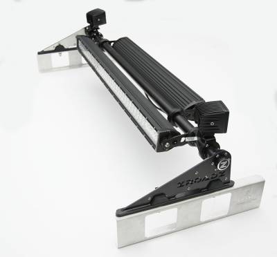 ZROADZ OFF ROAD PRODUCTS - Universal Modular Rack LED Kit with (1) 30 Inch (1) 20 Inch Straight Double Row Light Bars, (2) 3 Inch LED Pod Lights (This is a sample combination we show. You can mix and match with buying just the bracket # Z350040) - Part # Z350040-KIT-C