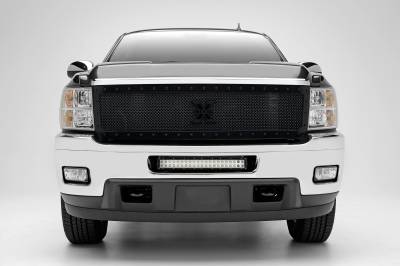 ZROADZ OFF ROAD PRODUCTS - 2011-2013 Chevrolet Silverado 2500, 3500 Front Bumper Center LED Kit with (1) 20 Inch LED Straight Double Row Light Bar - PN #Z321151-KIT
