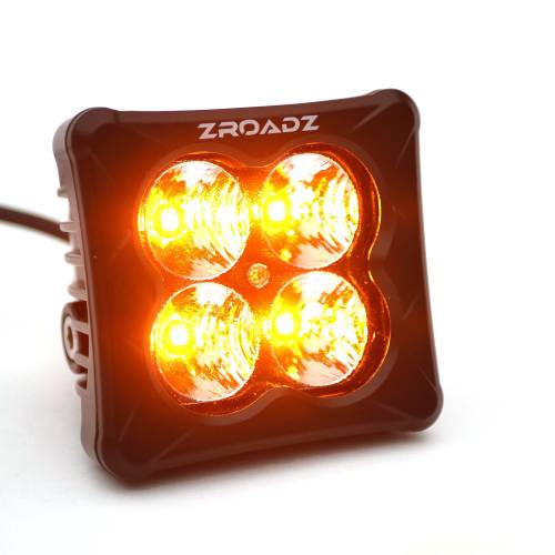 ZROADZ OFF ROAD PRODUCTS - 3 inch ZROADZ LED Light Pod, G2 Series, Amber, Flood Beam, 1 Piece - PN #Z30BC12W-D3A