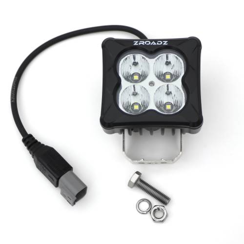ZROADZ OFF ROAD PRODUCTS - 3 inch ZROADZ LED Light Pod, G2 Series, Bright White, Flood Beam, 1 Piece - PN #Z30BC20W-D3F