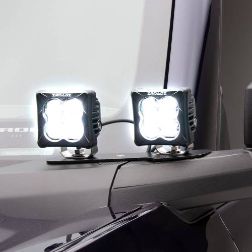 ZROADZ OFF ROAD PRODUCTS - 2021-2024 Ford Bronco LED Kit with (4) 3 Inch White LED Pod Lights - PN #Z365401-KIT4