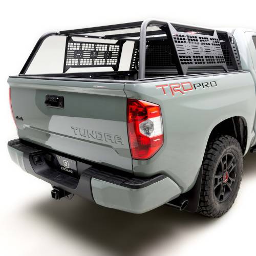 ZROADZ OFF ROAD PRODUCTS - 2014-2021 Toyota Tundra MOLLE Overland Truck Rack with (2) 3 Inch White ZROADZ LED Pod Lights - Part # Z859661