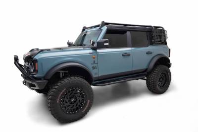 ZROADZ OFF ROAD PRODUCTS - 2021-2023 Ford Bronco Soft Top Rack with Large MOLLE Panels for 4 Door Models - PN #Z845491