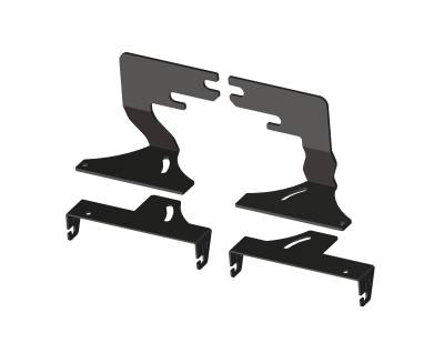 ZROADZ OFF ROAD PRODUCTS - 2023-2024 Ford Superduty, F250/F350/F450 Rear Bumper Mounting Brackets ONLY, Used to mount (2) 6-Inch ZROADZ Single Row LED Light Bars or Similar - Part # Z385981