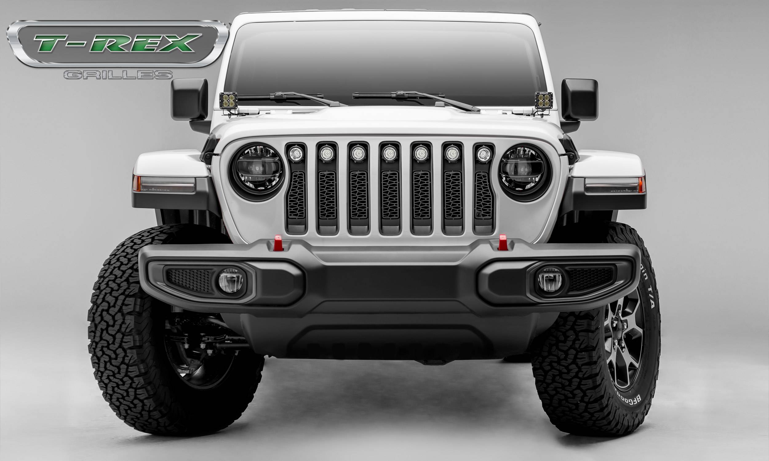 Jeep Gladiator, JL ZROADZ Grille, Black, 1 Pc, Insert with (7) 2