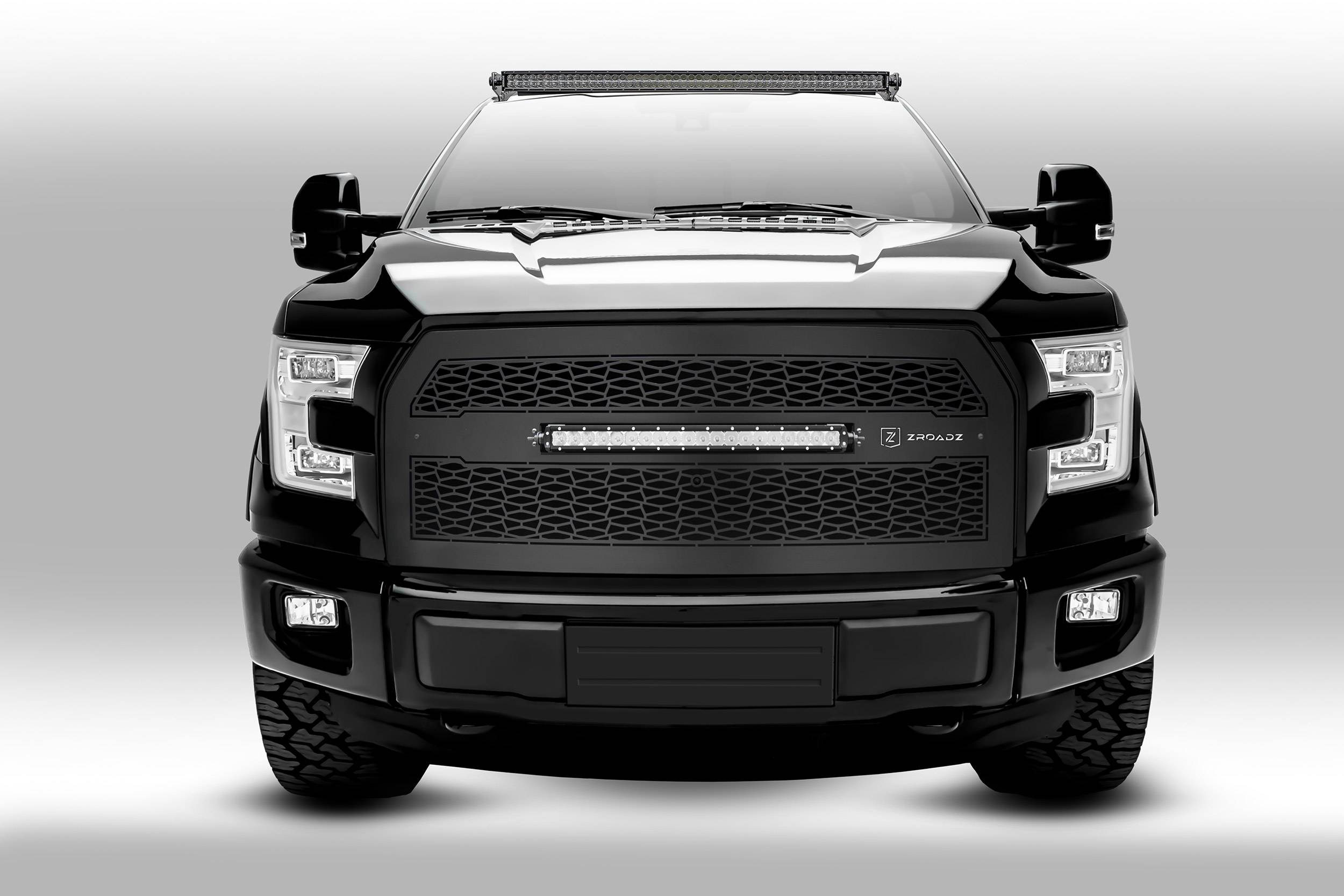 ZROADZ OFF ROAD PRODUCTS - 2015-2021 Ford F-150 Front Roof LED Bracket to mount 50 Inch Curved LED Light Bar - PN #Z335731