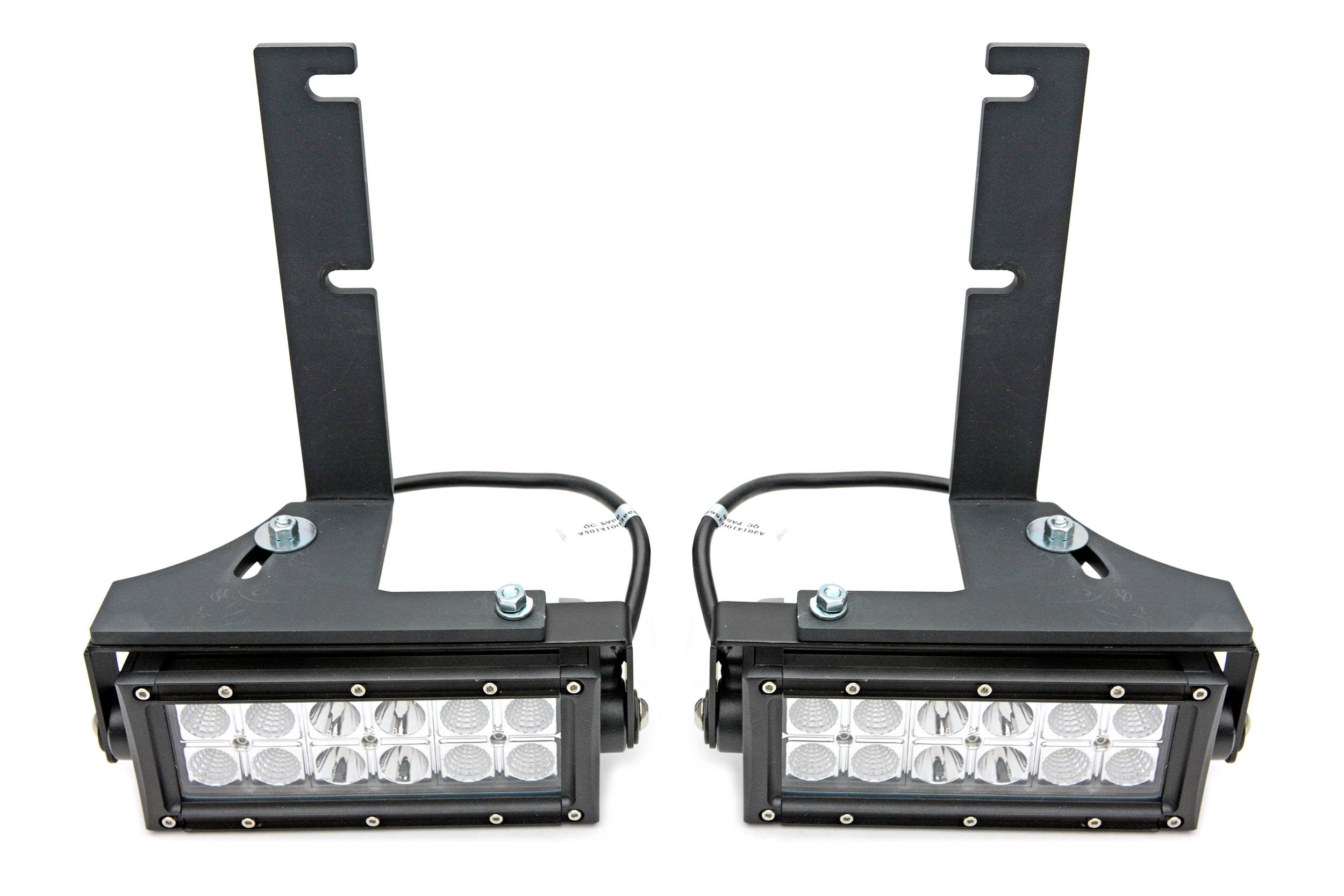 2009-2014 Ford F-150 Rear Bumper LED Kit with (2) 6 Inch LED Straight  Double Row Light Bars - Part # Z385721-KIT