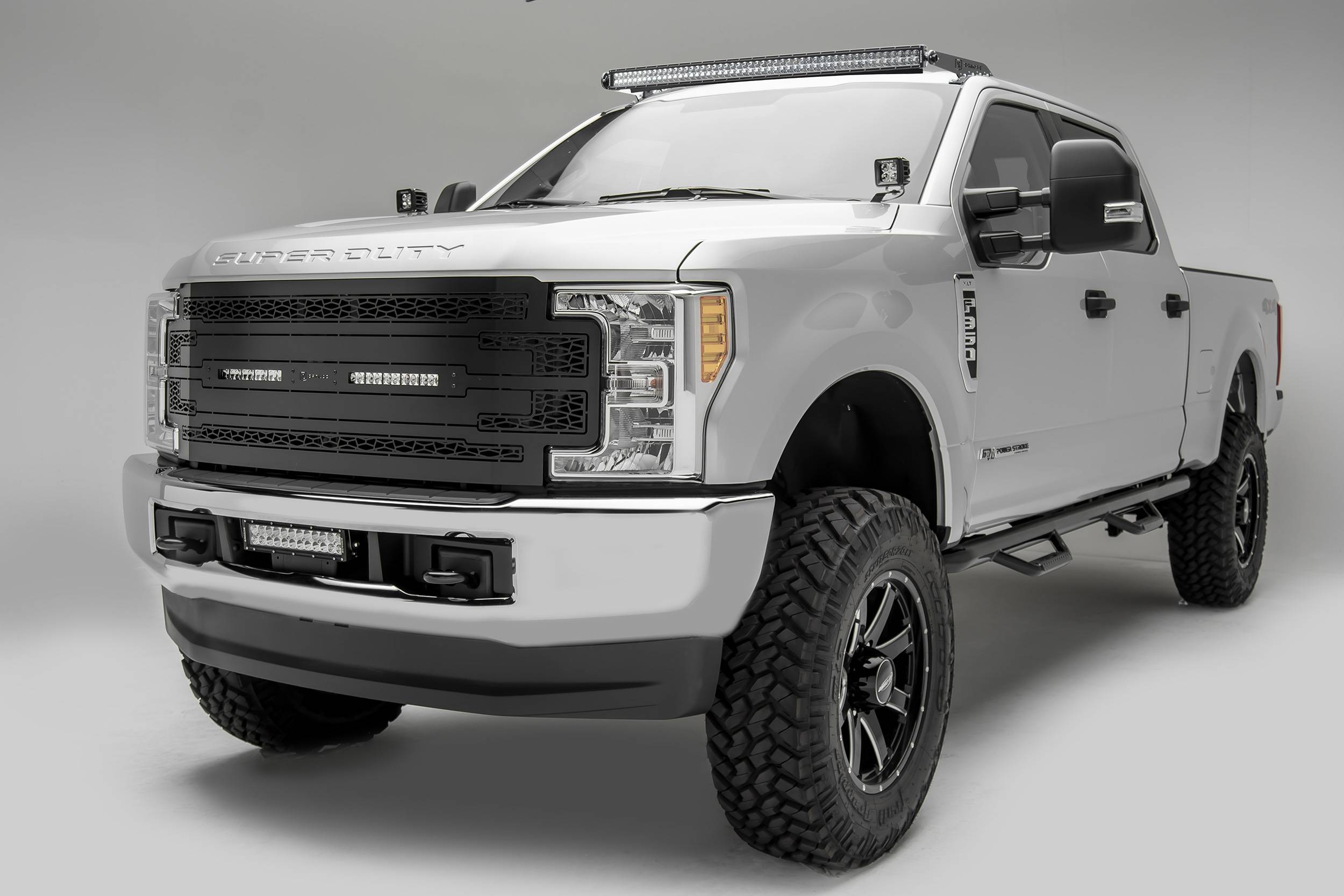 ACANII - For 2017-2019 Ford F250 F350 SuperDuty Chrome Steel Rear Bumper Face Bar End Cap w/Sensors Holes Driver Side