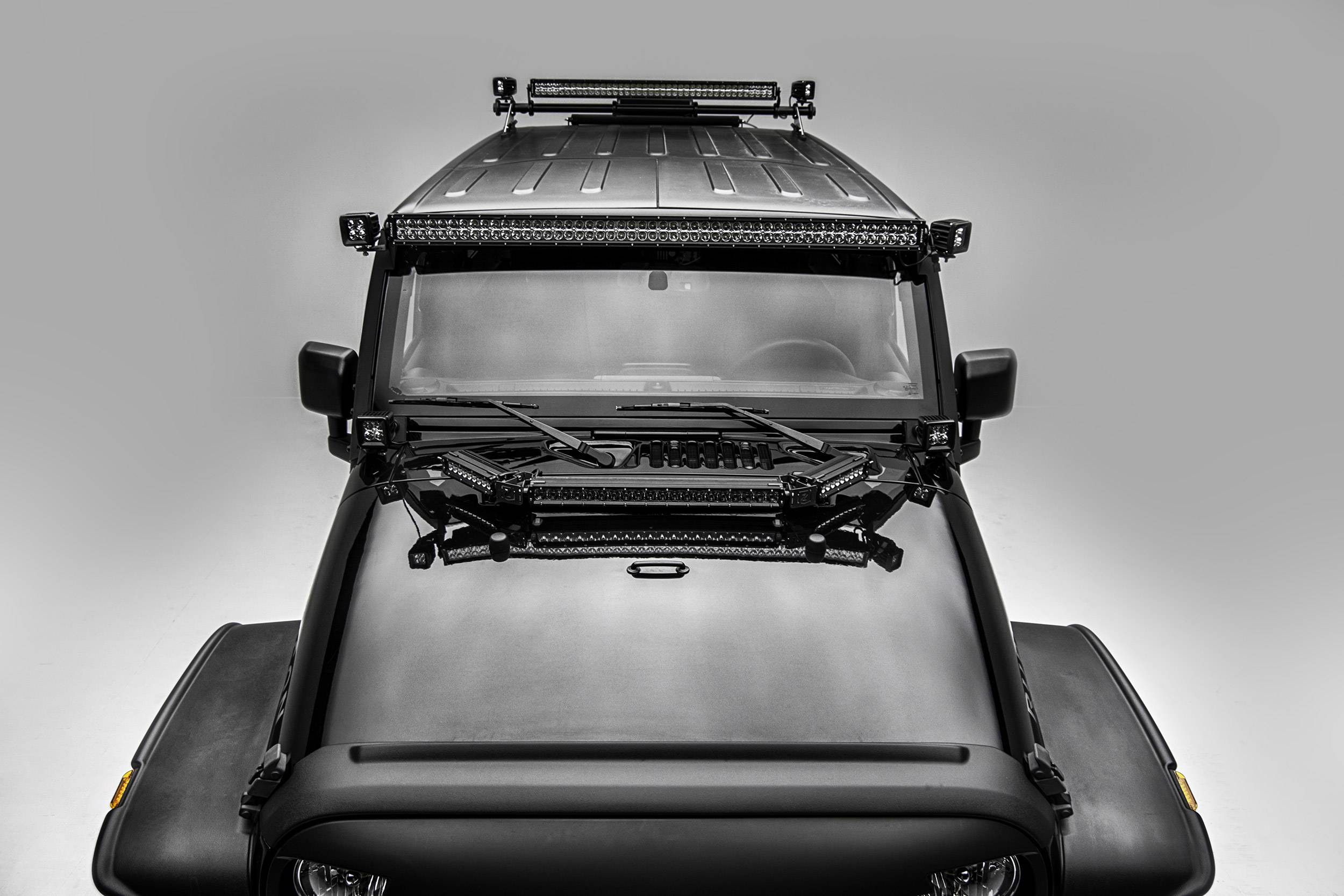 2007-2018 Jeep JK Front Roof LED Bracket to mount (2) 3 Inch LED