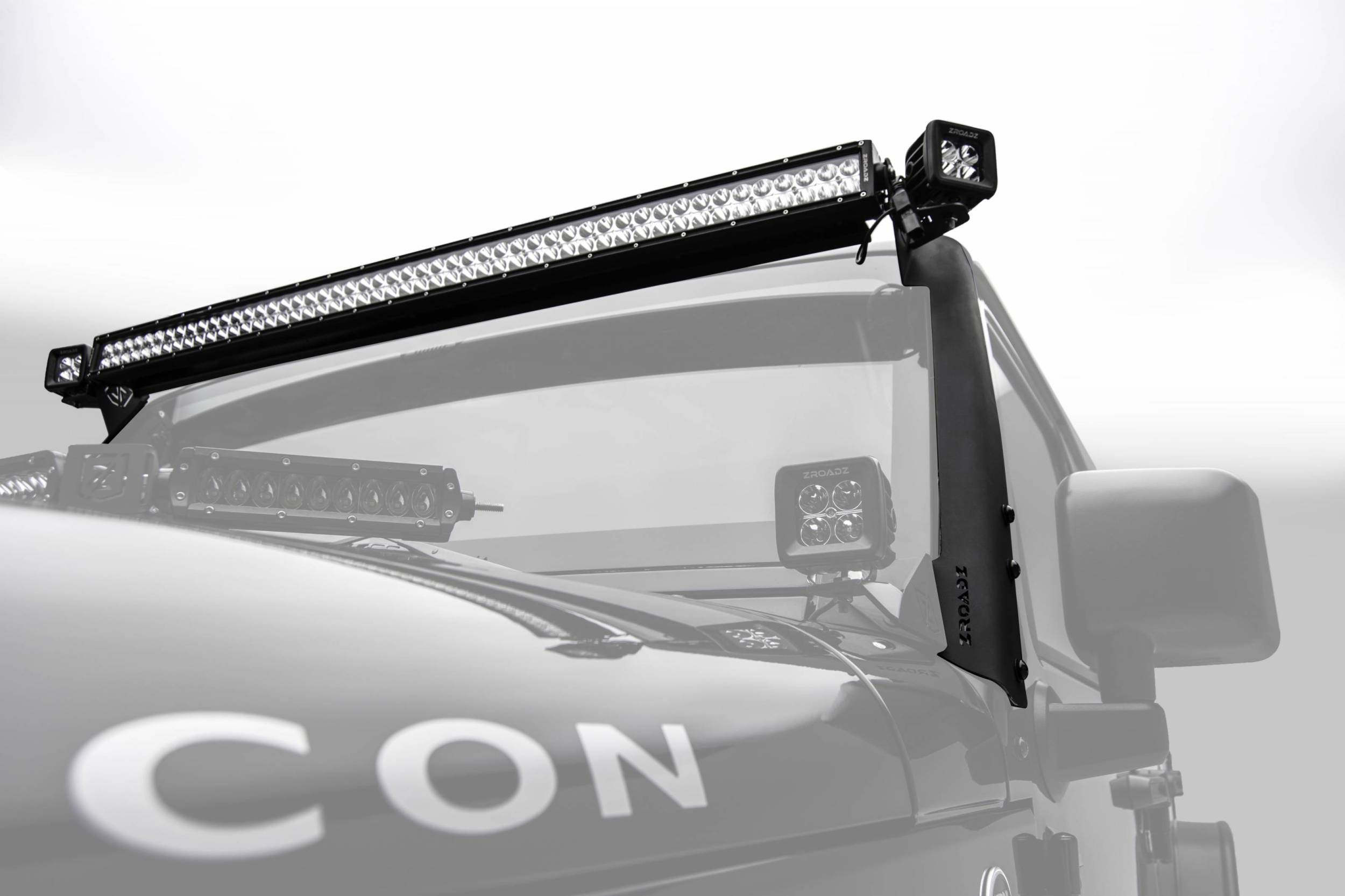 Autodayplus 52-Inch LED Light Bar Mount Brackets For Jeep Wrangler JK 2007-2017 (2-Piece Set)