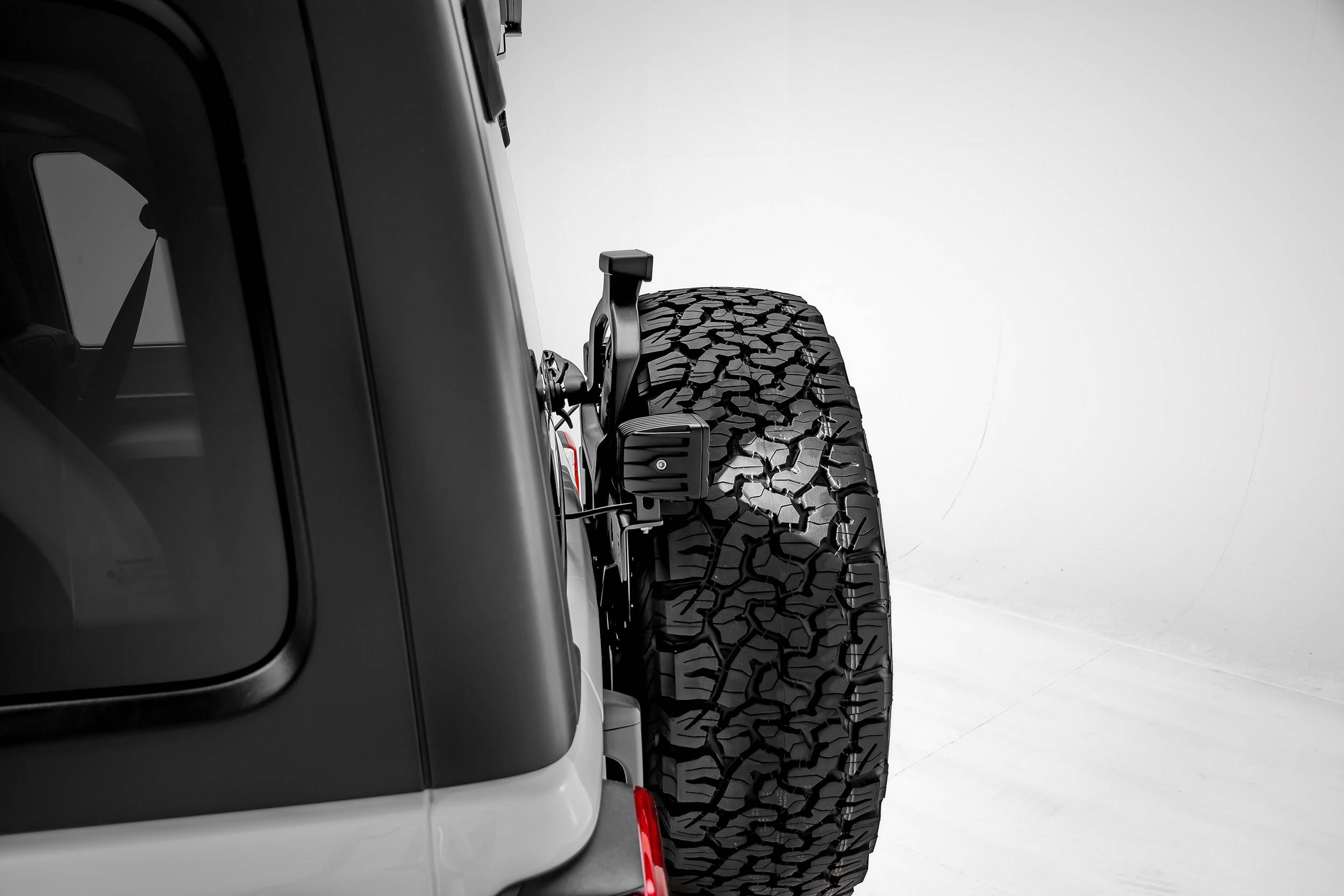 2019-2022 Jeep JL Rear Tire Carrier LED Bracket to mount (2) 3 Inch LED Pod  Lights - Part # Z394951