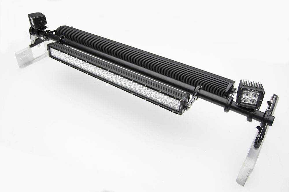 ZROADZ OFF ROAD PRODUCTS - Modular Rack LED Kit with (1) 40 Inch (1) 30 Inch Straight Double Row Light Bars, (2) 3 Inch LED Pod Lights - Part # Z350050-KIT-E
