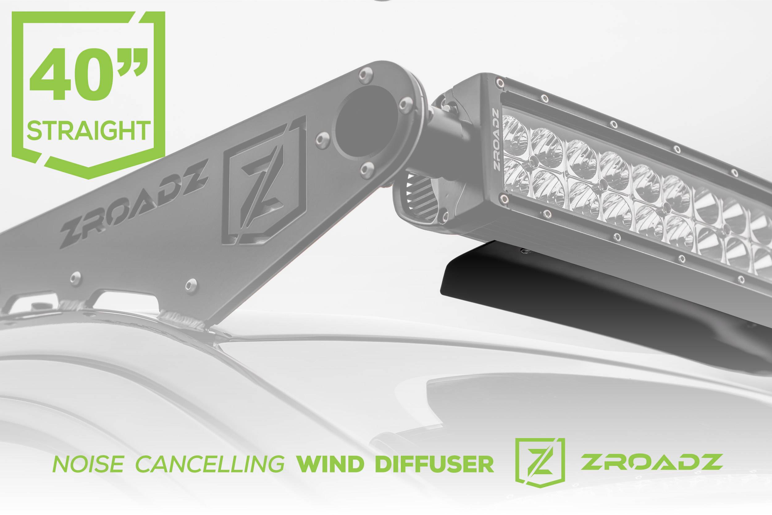 ZROADZ OFF ROAD PRODUCTS - Noise Cancelling Wind Diffuser for 40 Inch Straight LED Light Bar - Part # Z330040S