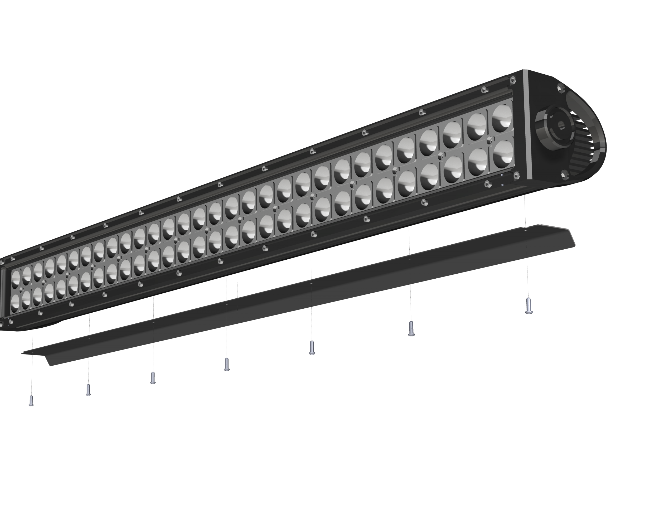 Noise Cancelling Wind Diffuser for (1) 50 Inch Straight LED Light