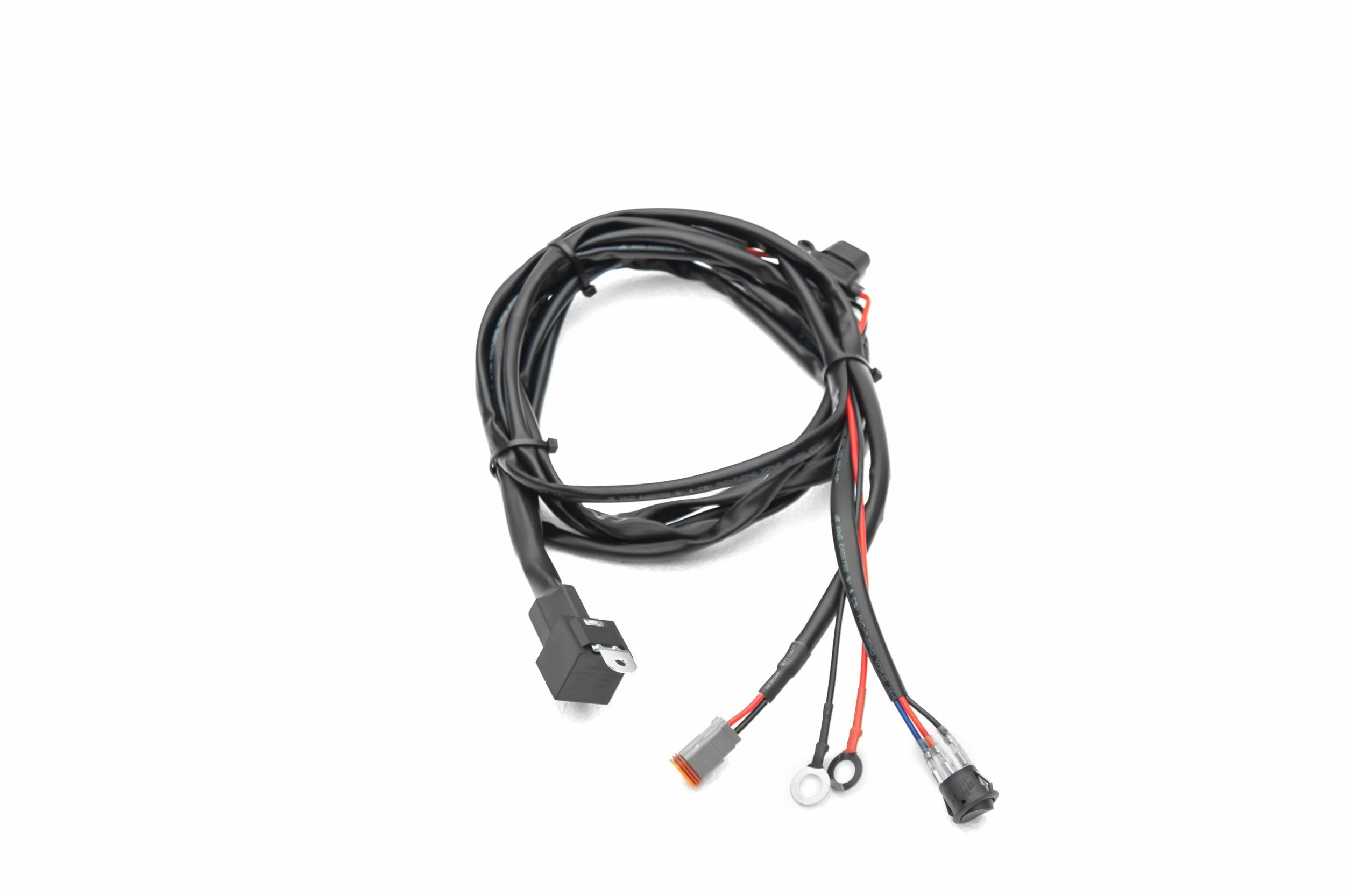 ZROADZ OFF ROAD PRODUCTS - Universal 9 FT DT Series Wiring Harness to connect 1  LED Light Bar, 200 Watt or below - PN #Z390020S-A