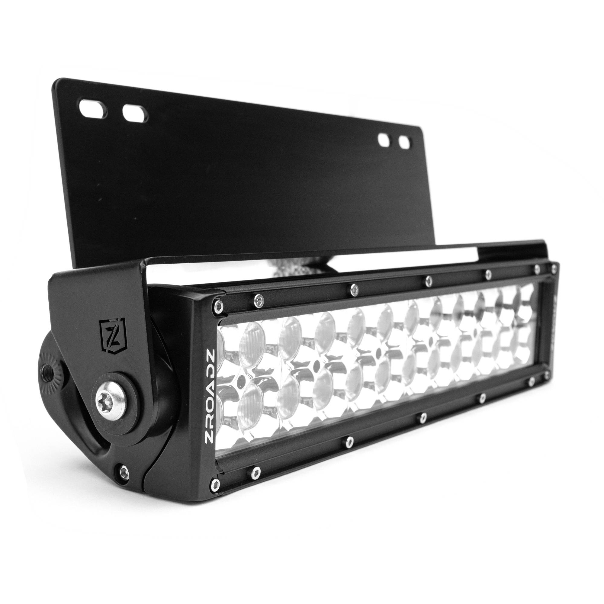 ZROADZ OFF ROAD PRODUCTS - 2020-2022 Ford Super Duty Front Bumper Center LED Kit with (1) 12 Inch LED Straight Double Row Light Bar - PN #Z325571-KIT