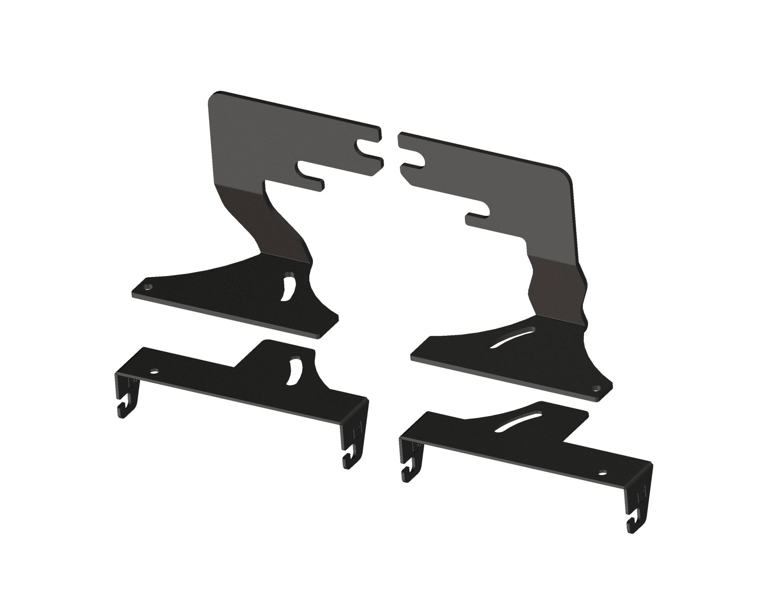 ZROADZ OFF ROAD PRODUCTS - 2023-2025 Ford Superduty, F250/F350/F450 Rear Bumper Mounting Brackets ONLY, Used to mount (2) 6-Inch ZROADZ Single Row LED Light Bars or Similar - Part # Z385981