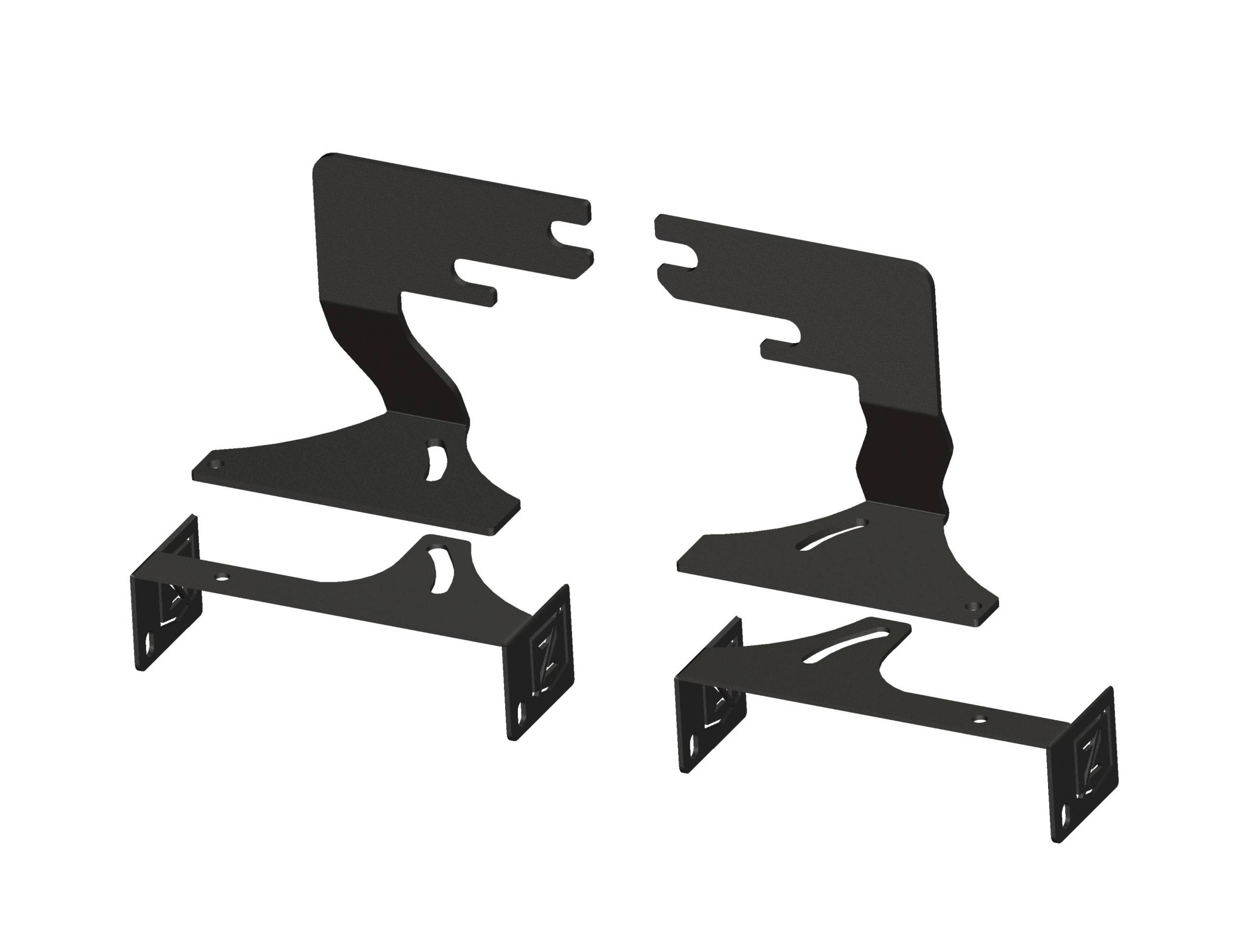 ZROADZ OFF ROAD PRODUCTS - 2023-2024 Ford Superduty, F250/F350/F450 Rear Bumper Mounting Brackets ONLY, Used to mount (2) 6-Inch ZROADZ Dual Row LED Light Bars or Similar - Part # Z385971