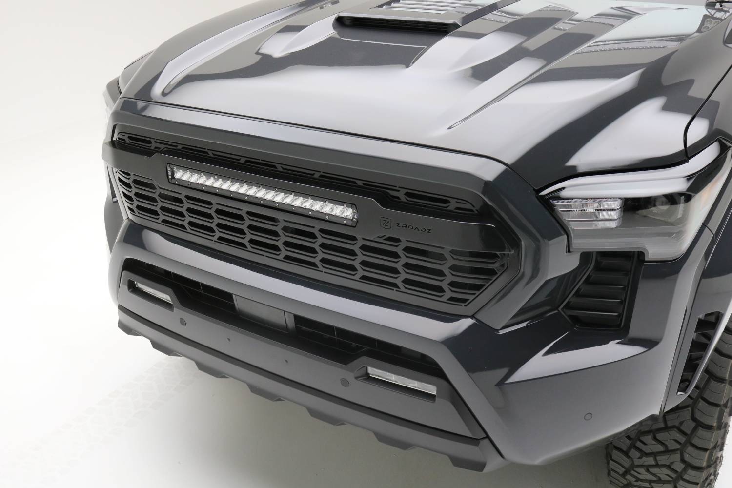 ZROADZ OFF ROAD PRODUCTS - 2024 Tacoma LED Grille, Includes (1) ZROADZ 20-inch Single Row LED Light Bar - Part # Z319410