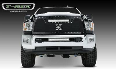 T-REX GRILLES - 2013-2018 Ram 2500, 3500 Torch Grille, Black, 1 Pc, Replacement, Chrome Studs with (1) 20 LED - Part # 6314521 - Image 2