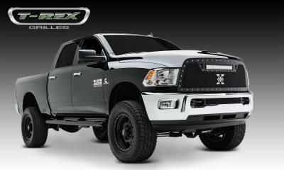 T-REX GRILLES - 2013-2018 Ram 2500, 3500 Torch Grille, Black, 1 Pc, Replacement, Chrome Studs with (1) 20 LED - Part # 6314521 - Image 3
