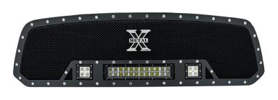 T-REX GRILLES - 2013-2018 Ram 1500 Torch Grille, Black, 1 Pc, Insert, Chrome Studs with (2) 3" LED Cubes and (1) 12" LEDs - Part # 6314581 - Image 4