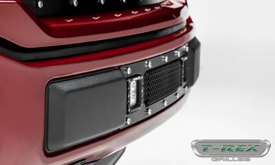 T-REX GRILLES - 2018-2020 F-150 Limited, Lariat Torch Bumper Grille, Black, 1 Pc, Replacement, Chrome Studs with (2) 3 Inch LED Cube Lights - PN #6325791 - Image 5